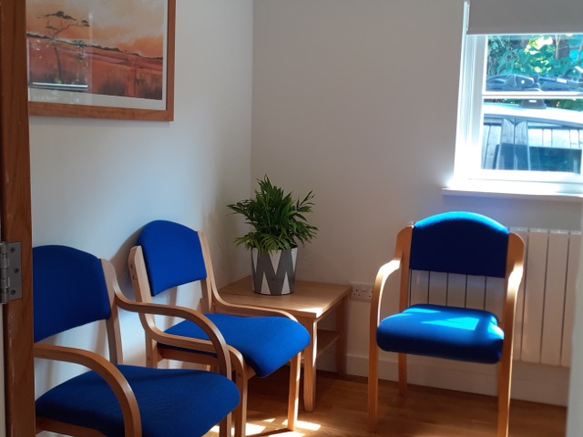 Photograph of the Okehampton Osteopathic Clinic's waiting room